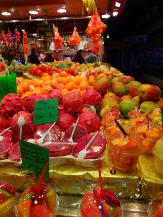 Colorful fruit inside the market.